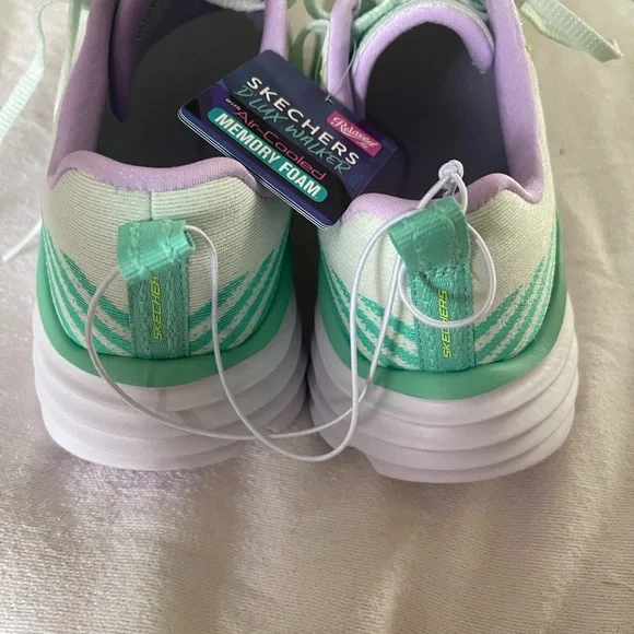 (NEW) Skechers Women's Dual-Lite Sneakers - White and Purple - Picture 2 of 4